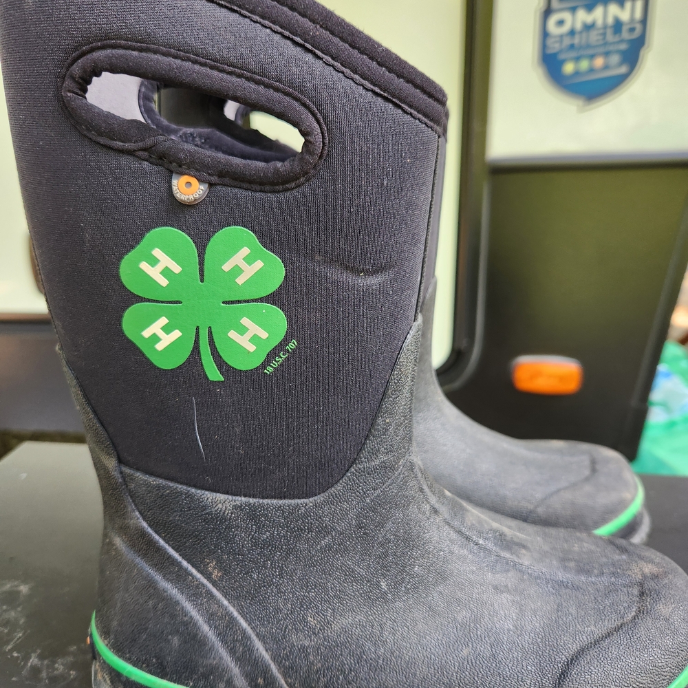 Bogs Black and Green Youth Boots